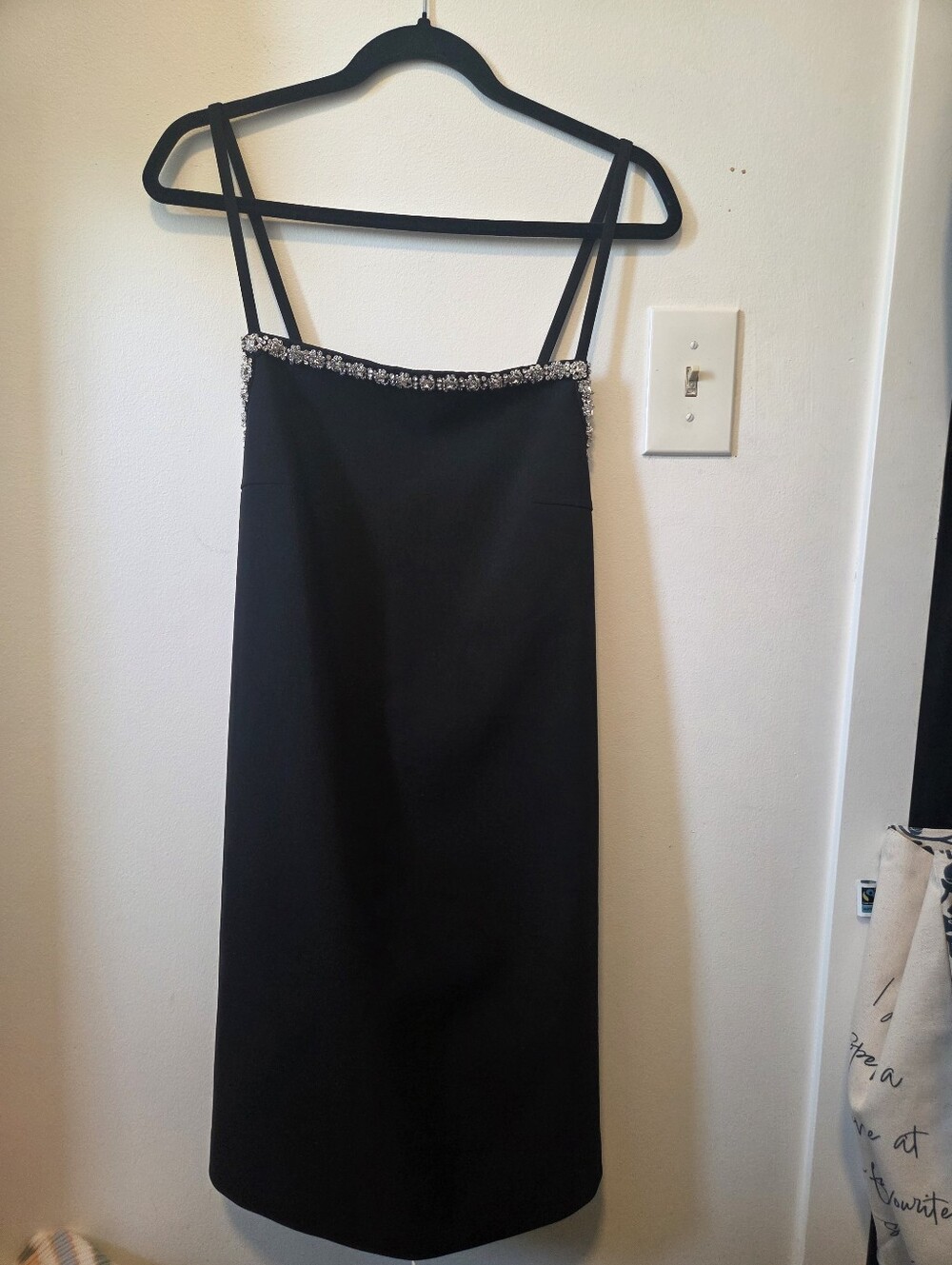 Oak And Fort Bllack Embellished Strap Dress